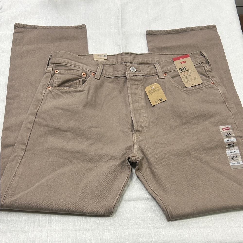 Levi's 501 Straight Jeans Taupe